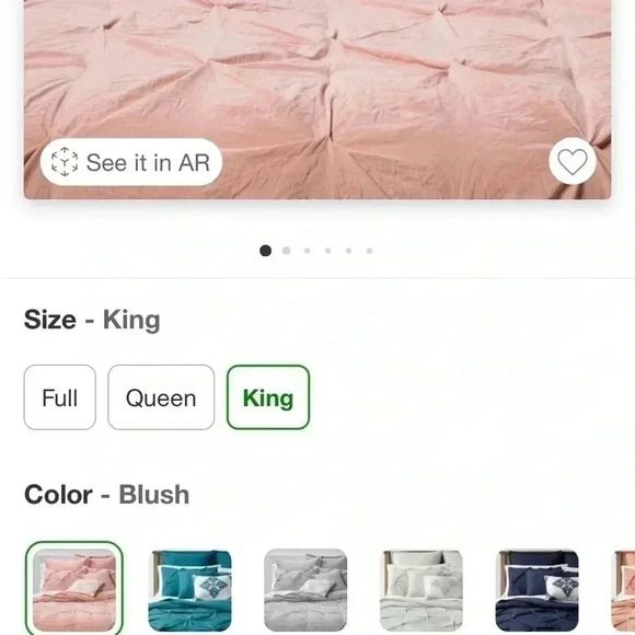 THRESHOLD 8 Piece King Comforter Set - Picture 3 of 7